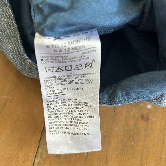 Janie and jack chambray nautical print overalls - Picture 7 of 8